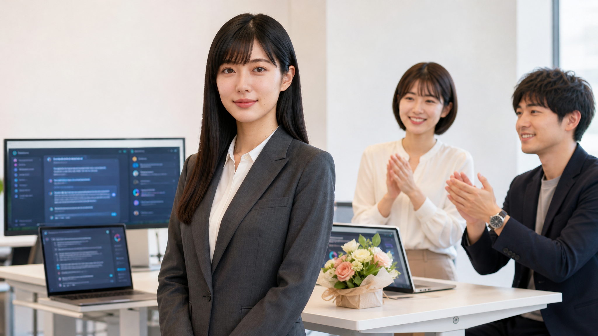 SHAIN PLUS AI社長 清水京華と美香、洋平